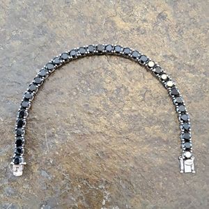 COPY - Black Spinel Line Bracelet